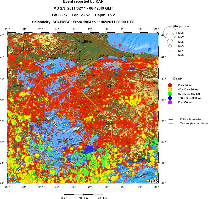 regional historical seismicity