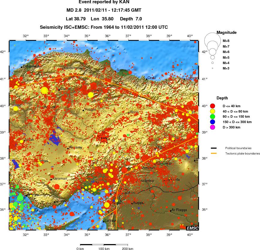 regional historical seismicity