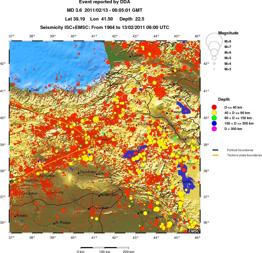 regional historical seismicity
