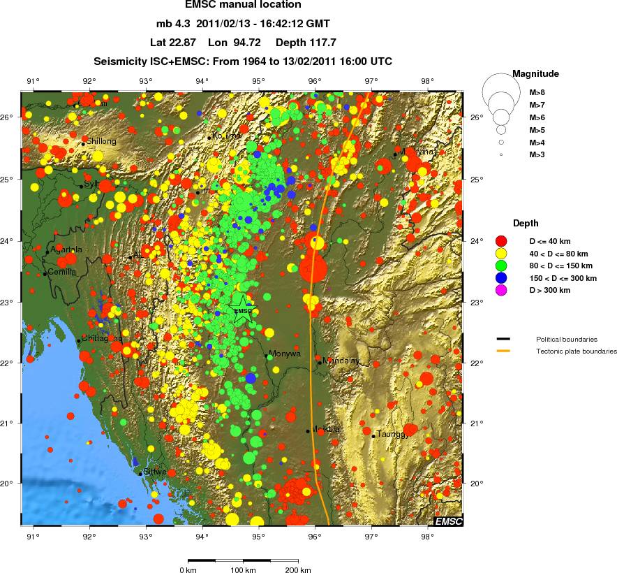 regional historical seismicity