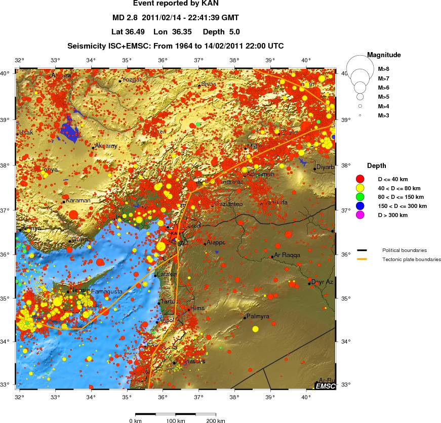 regional historical seismicity