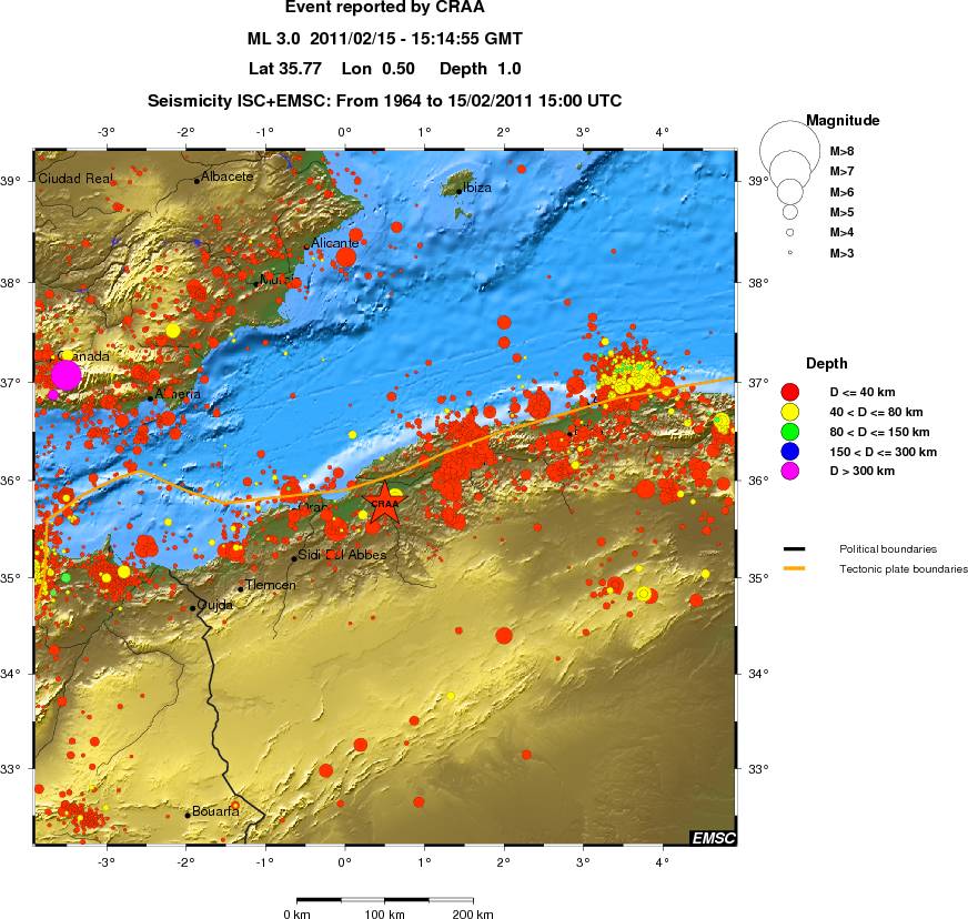 regional historical seismicity