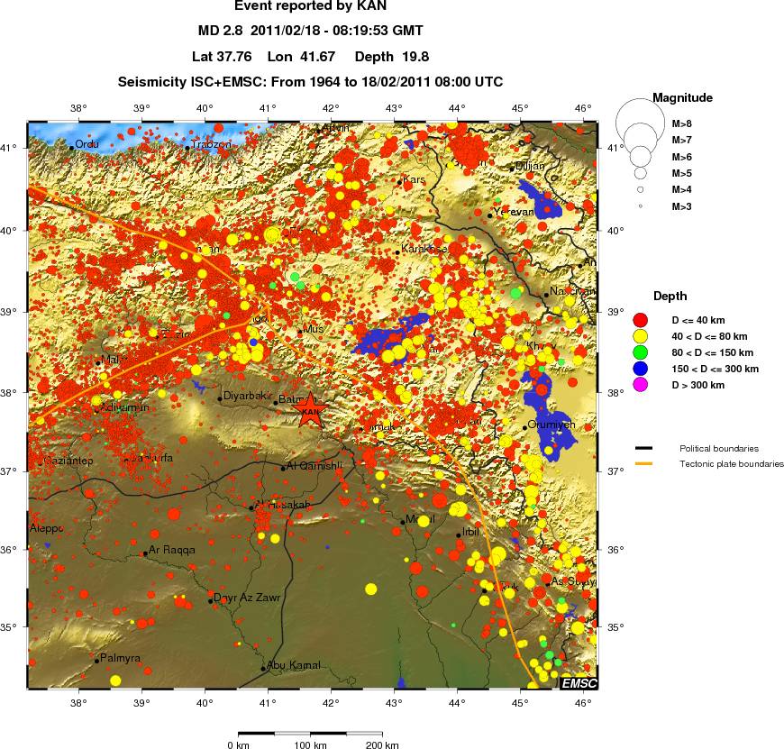 regional historical seismicity