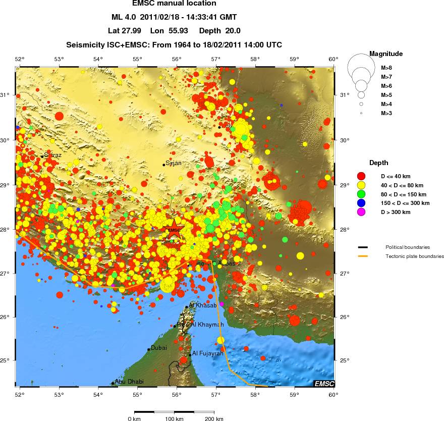 regional historical seismicity