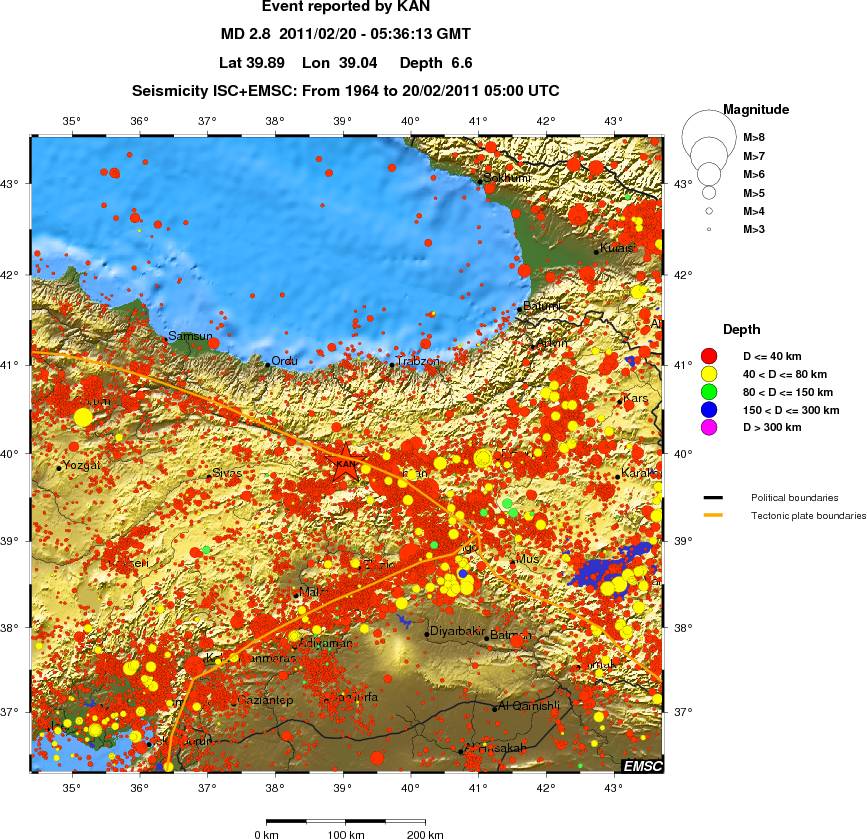regional historical seismicity