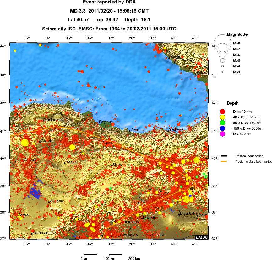 regional historical seismicity