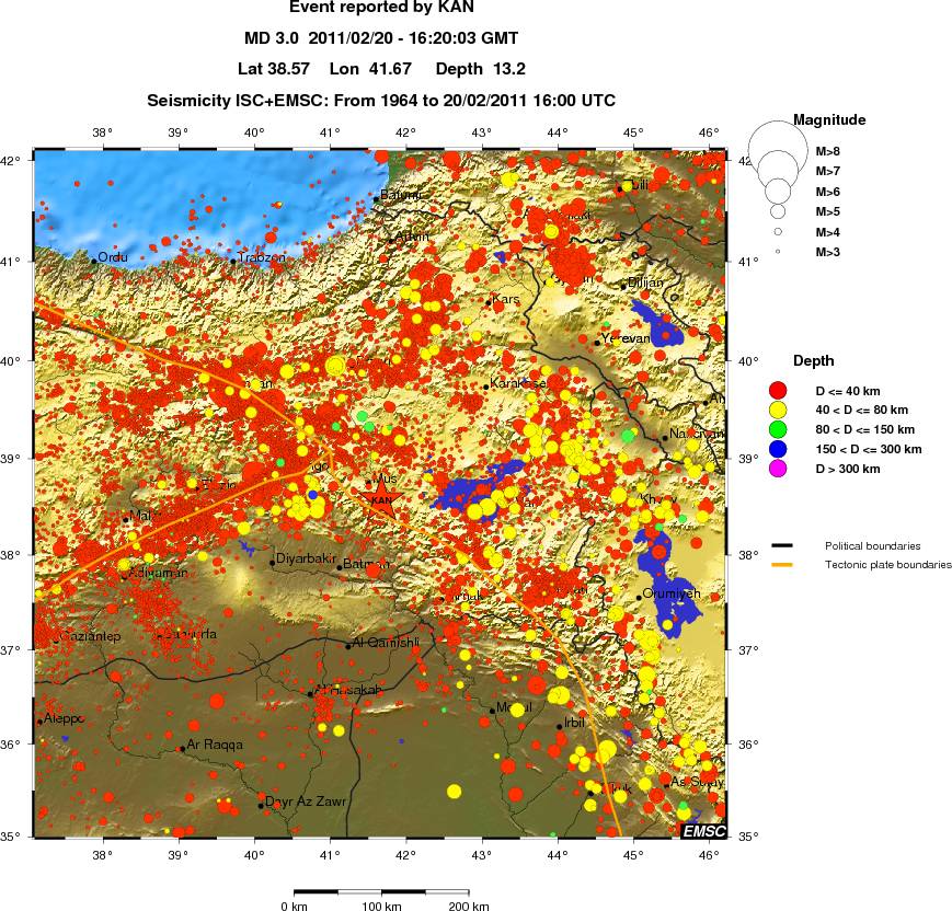 regional historical seismicity