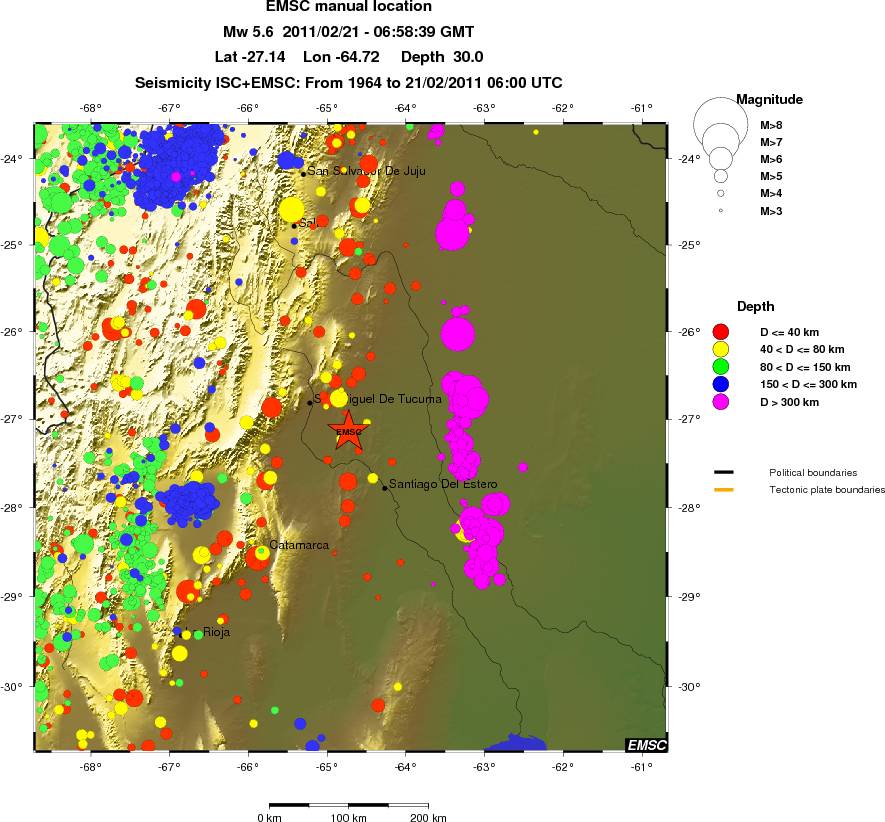 regional historical seismicity