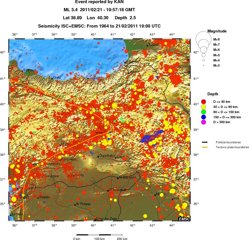 regional historical seismicity
