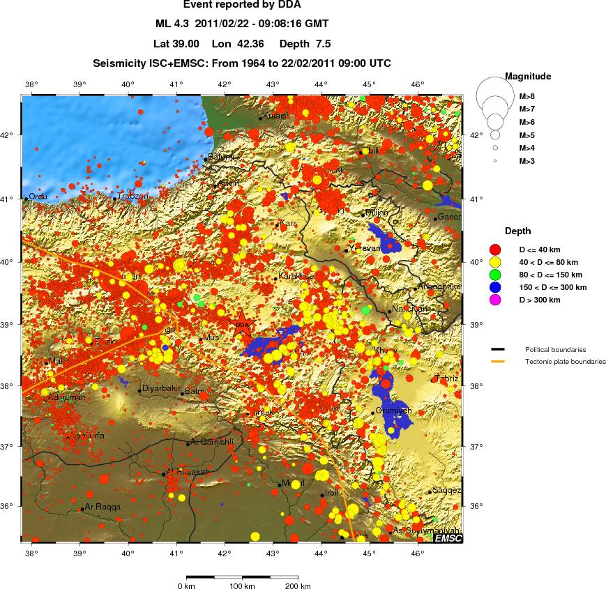 regional historical seismicity