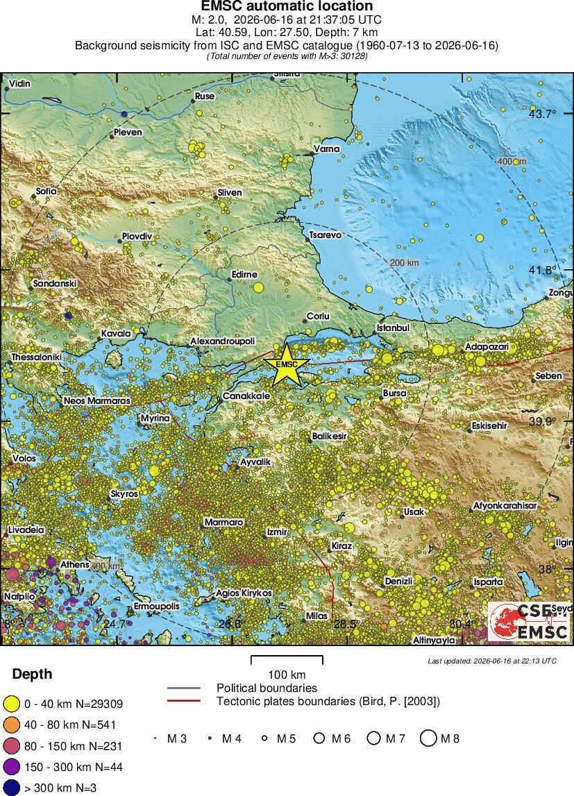 regional historical seismicity