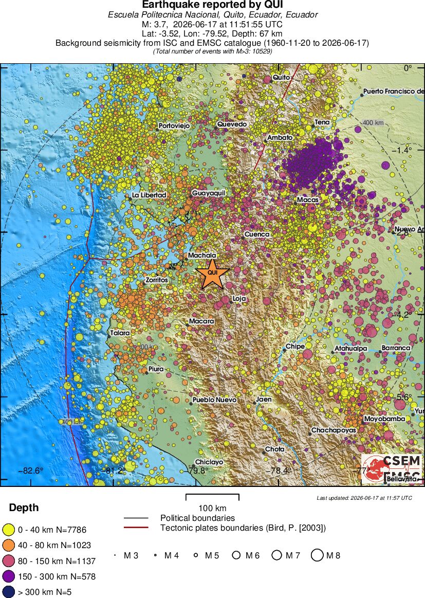 regional historical seismicity