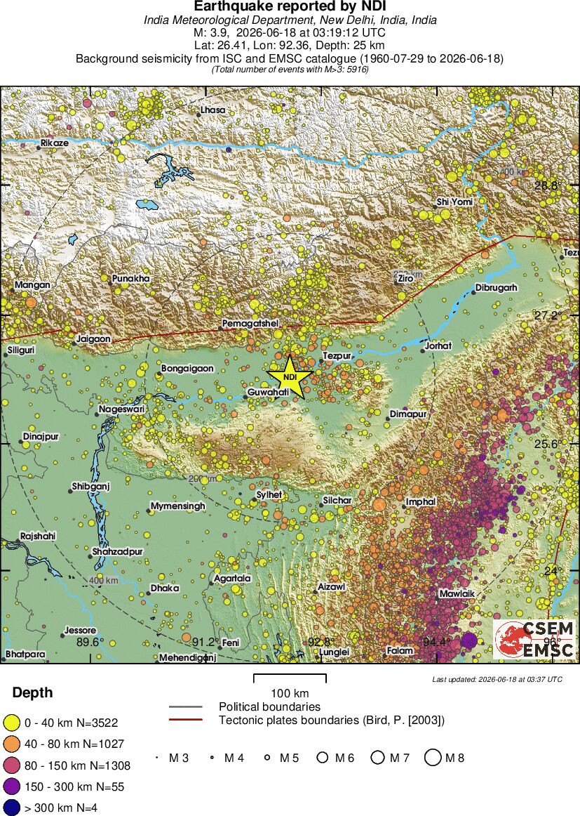 regional historical seismicity