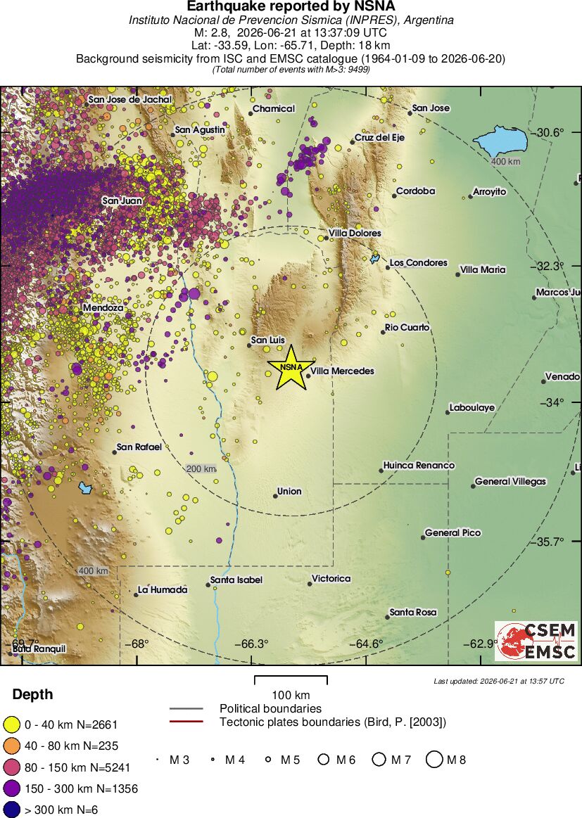 regional historical seismicity