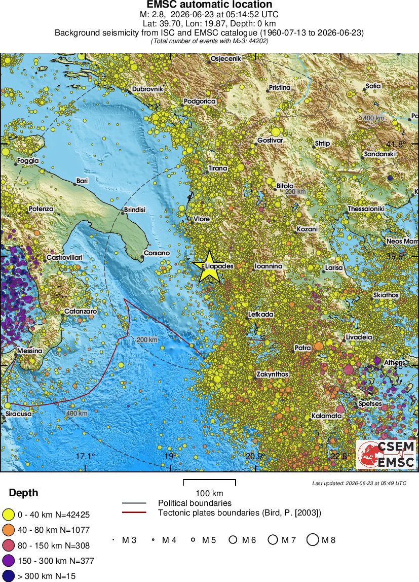 regional historical seismicity