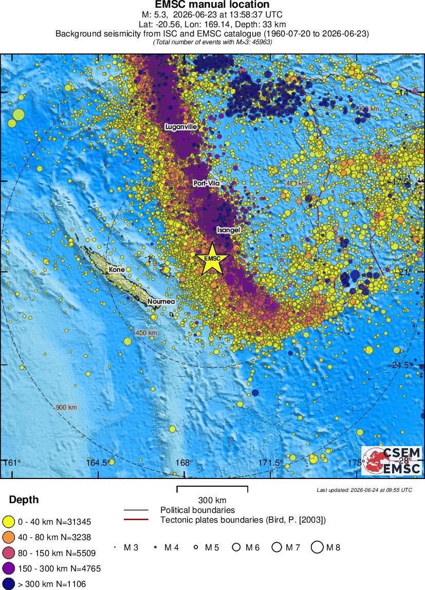 wide historical seismicity
