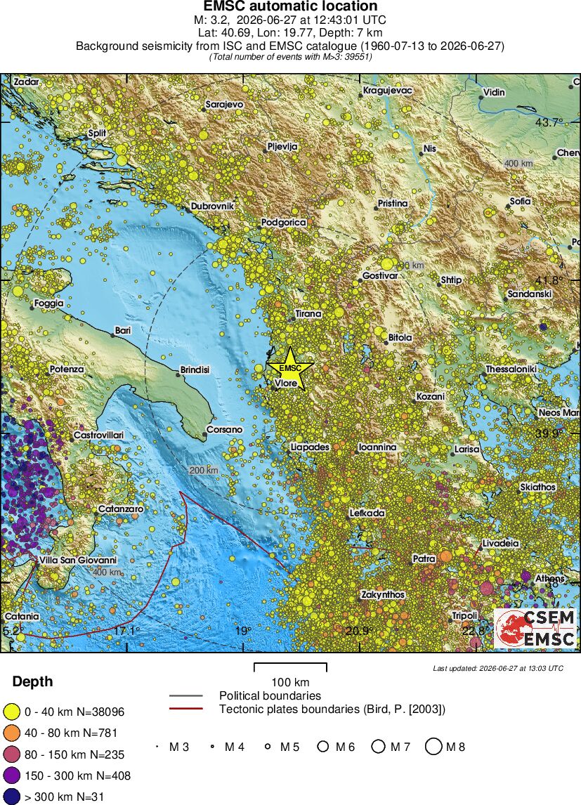 regional historical seismicity