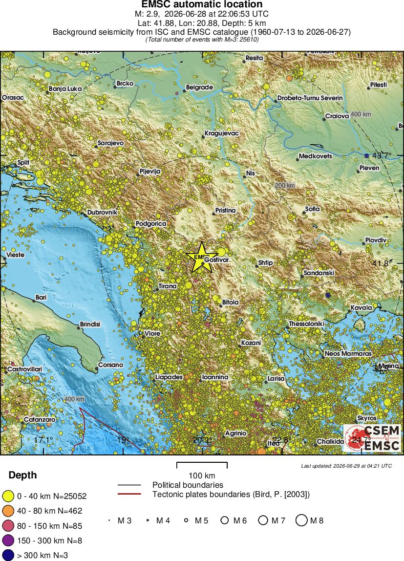 regional historical seismicity