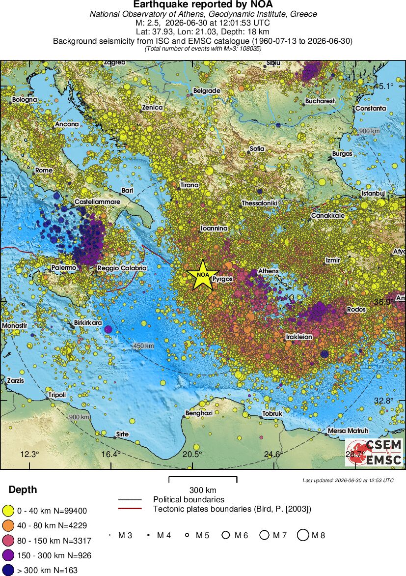 wide historical seismicity