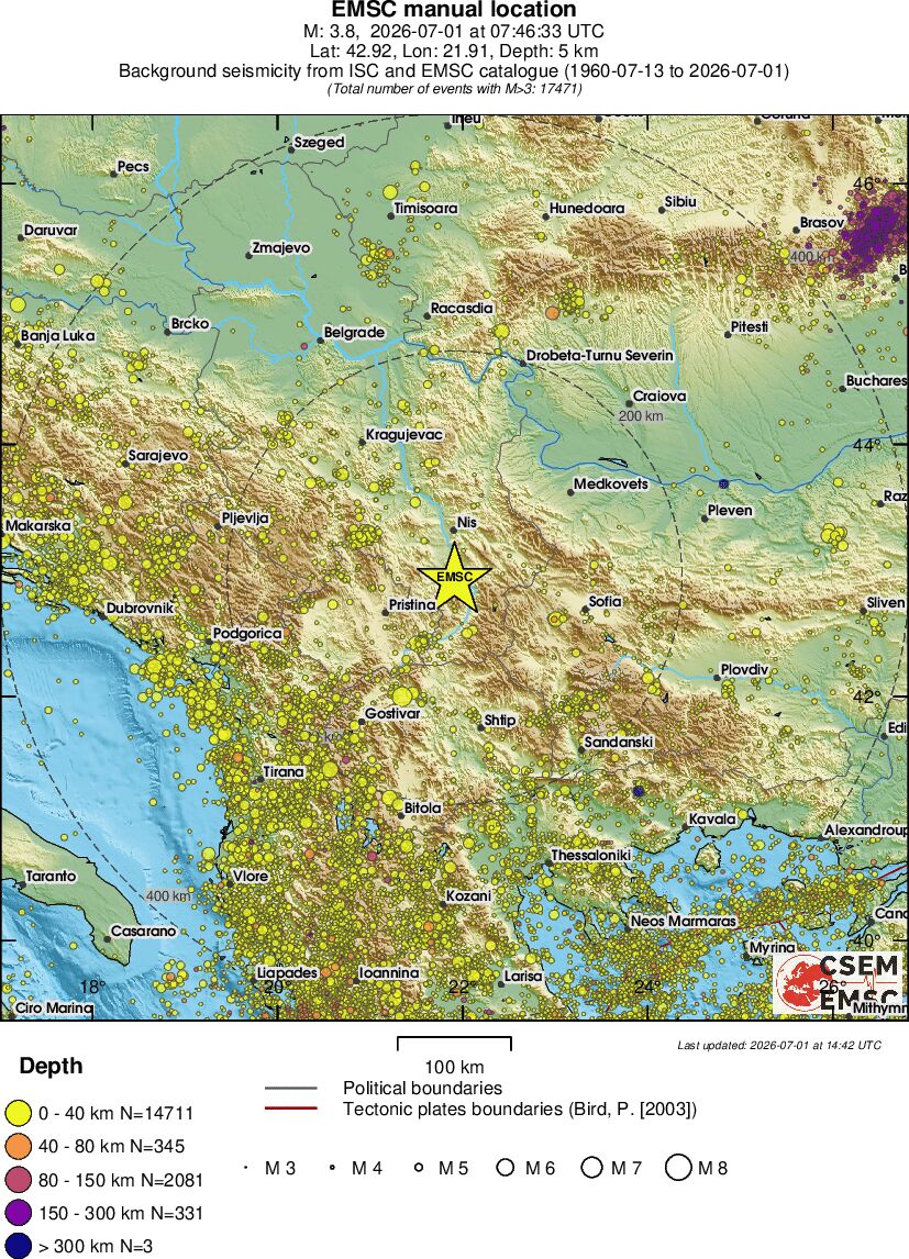 regional historical seismicity