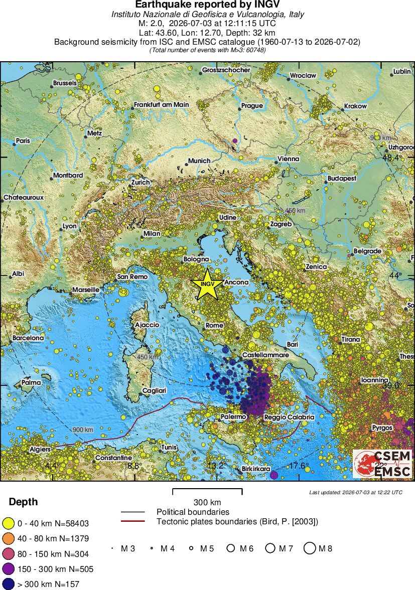 wide historical seismicity