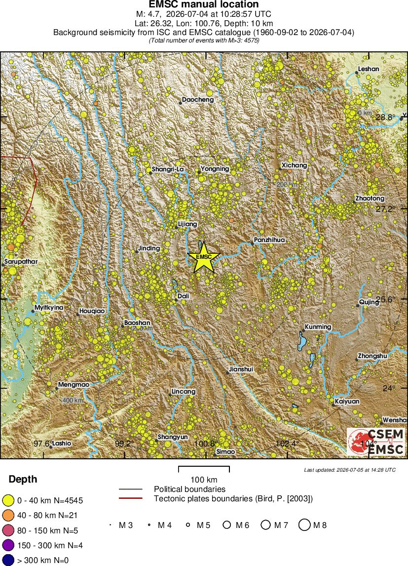 regional historical seismicity