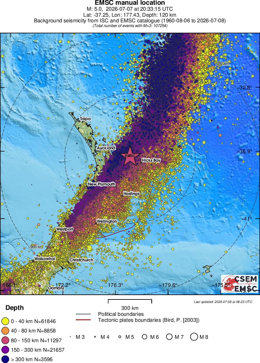 wide historical seismicity