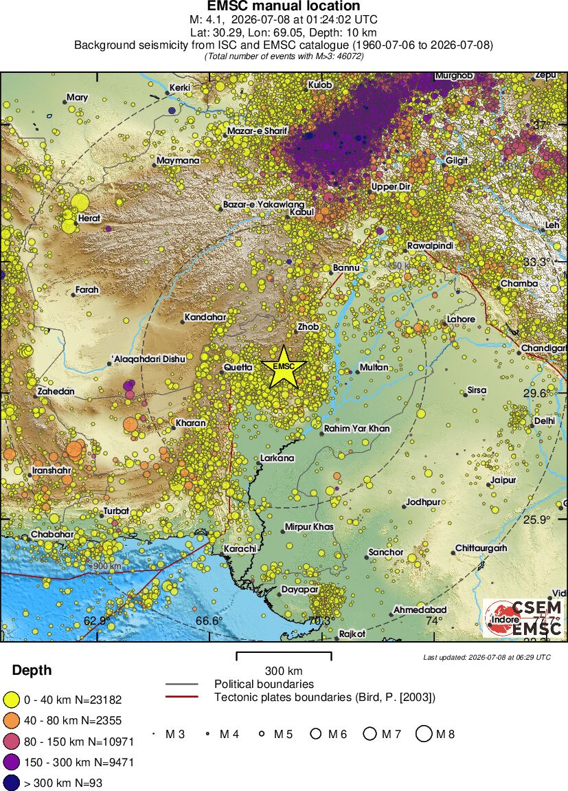 wide historical seismicity