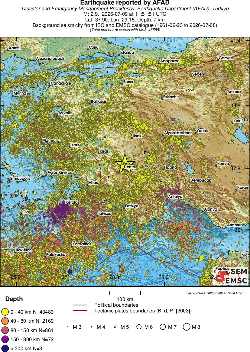 regional historical seismicity