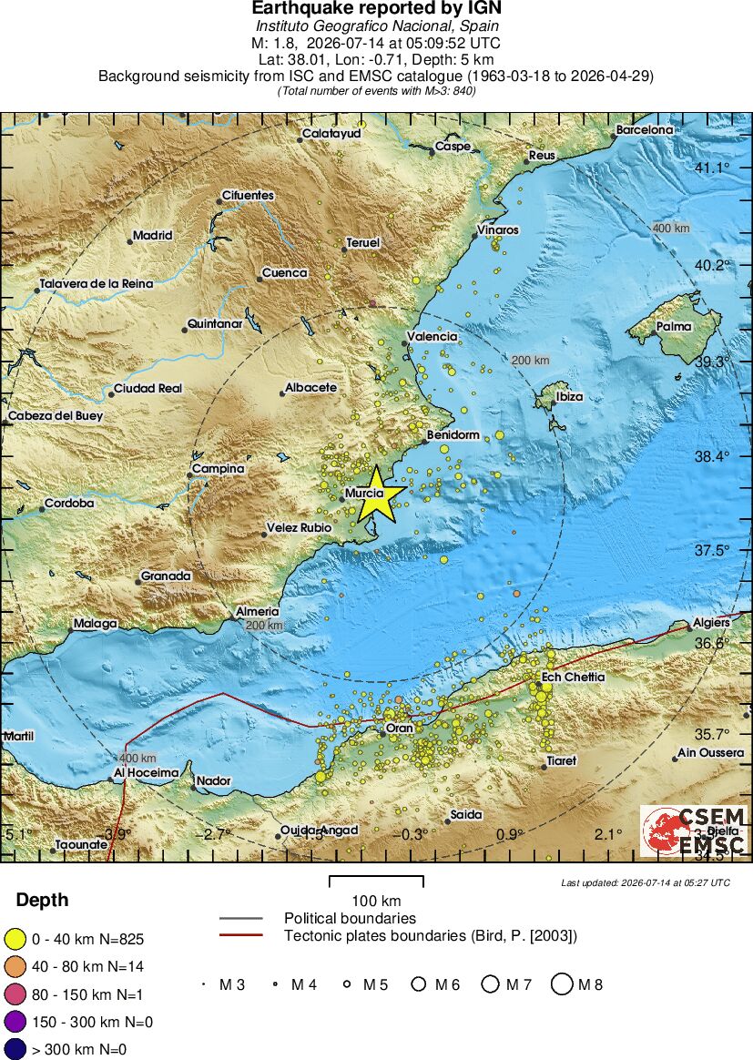 regional historical seismicity