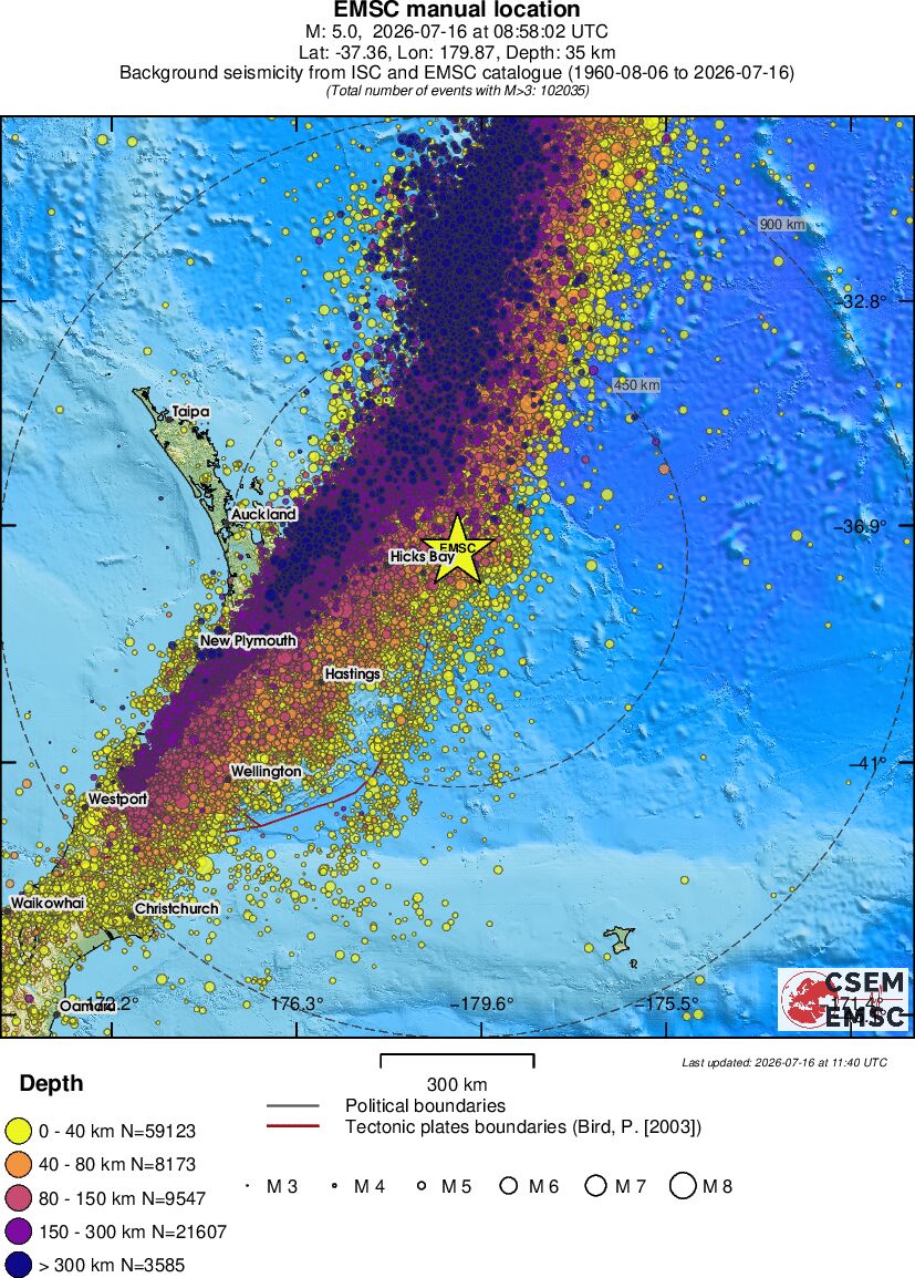 wide historical seismicity