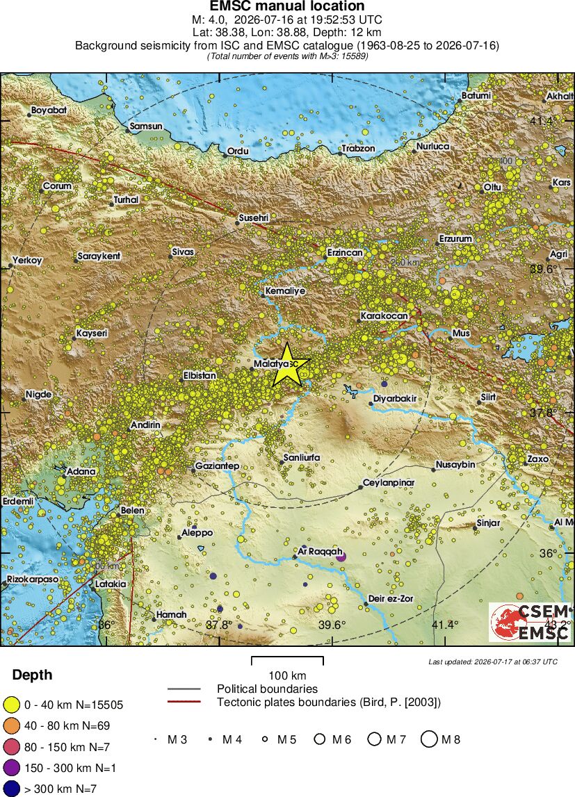 regional historical seismicity