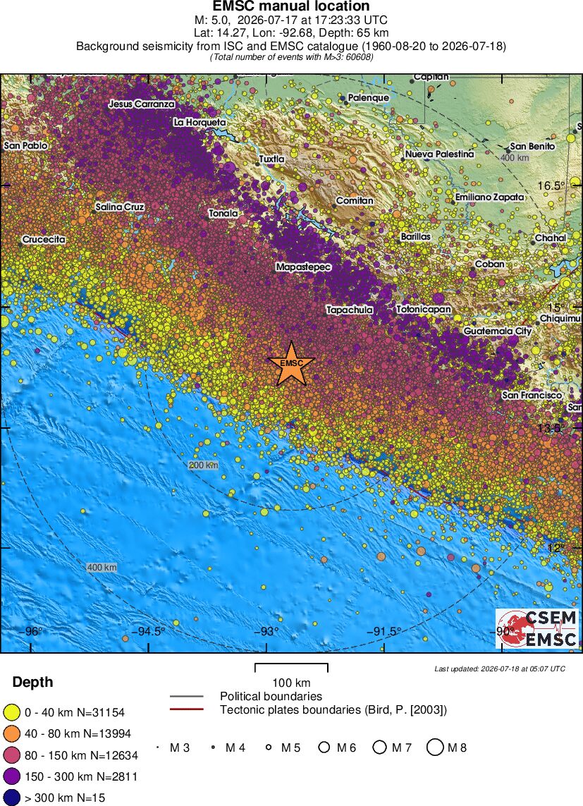 regional historical seismicity