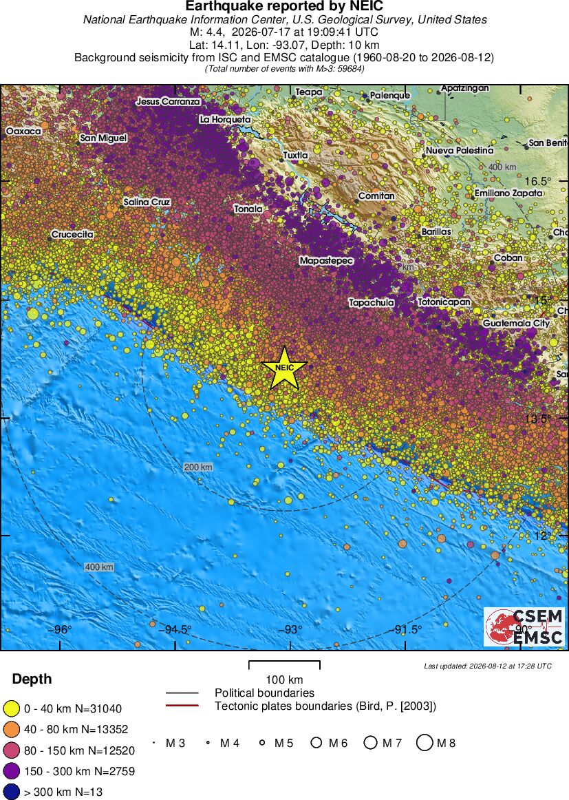 regional historical seismicity