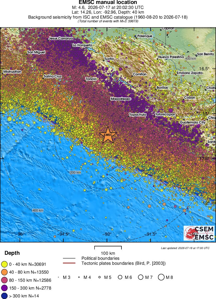 regional historical seismicity
