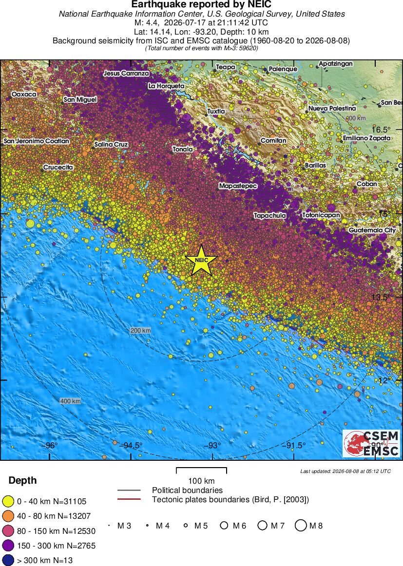 regional historical seismicity