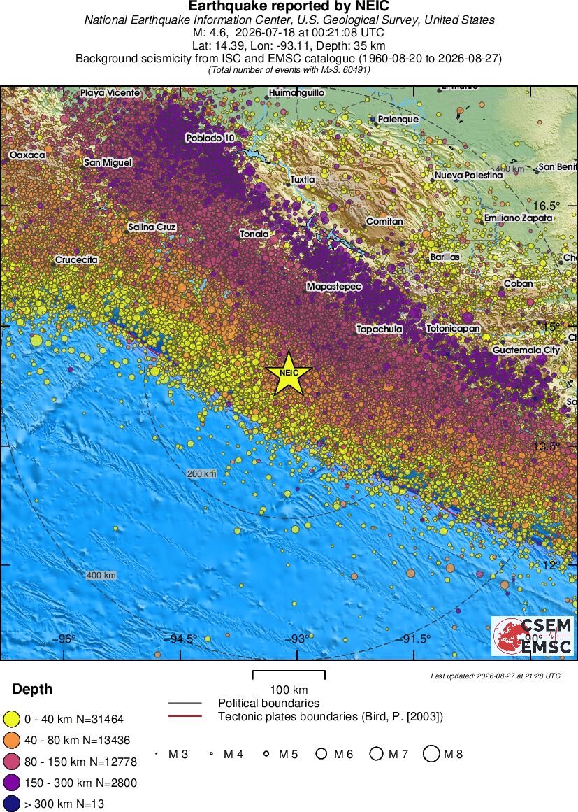 regional historical seismicity