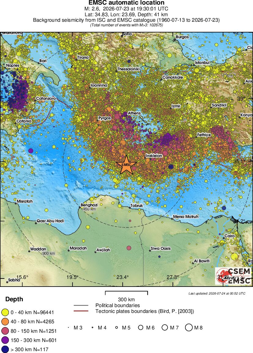 wide historical seismicity