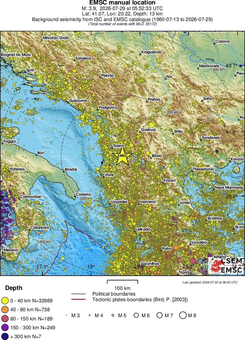 regional historical seismicity