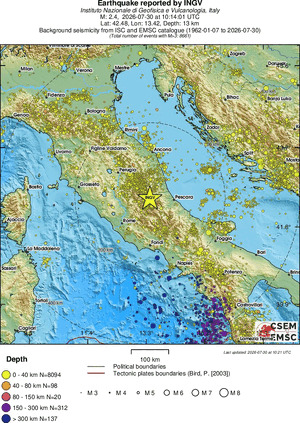 regional historical seismicity