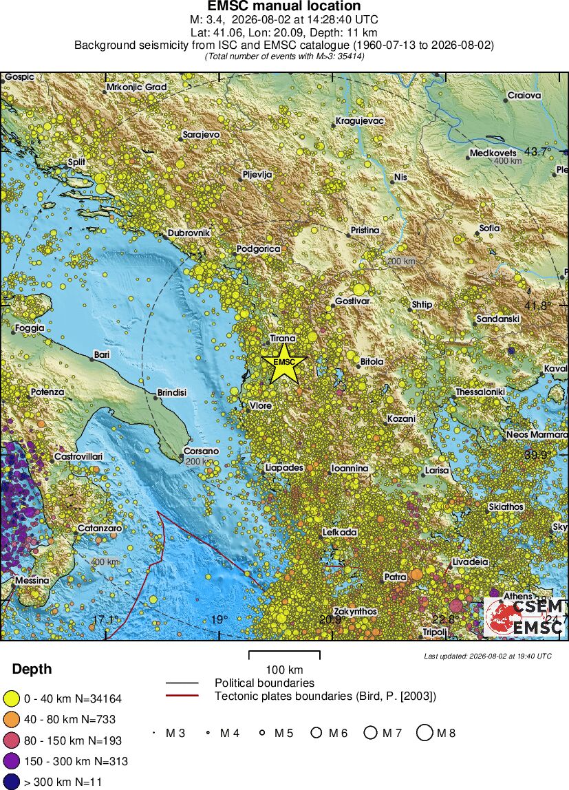 regional historical seismicity