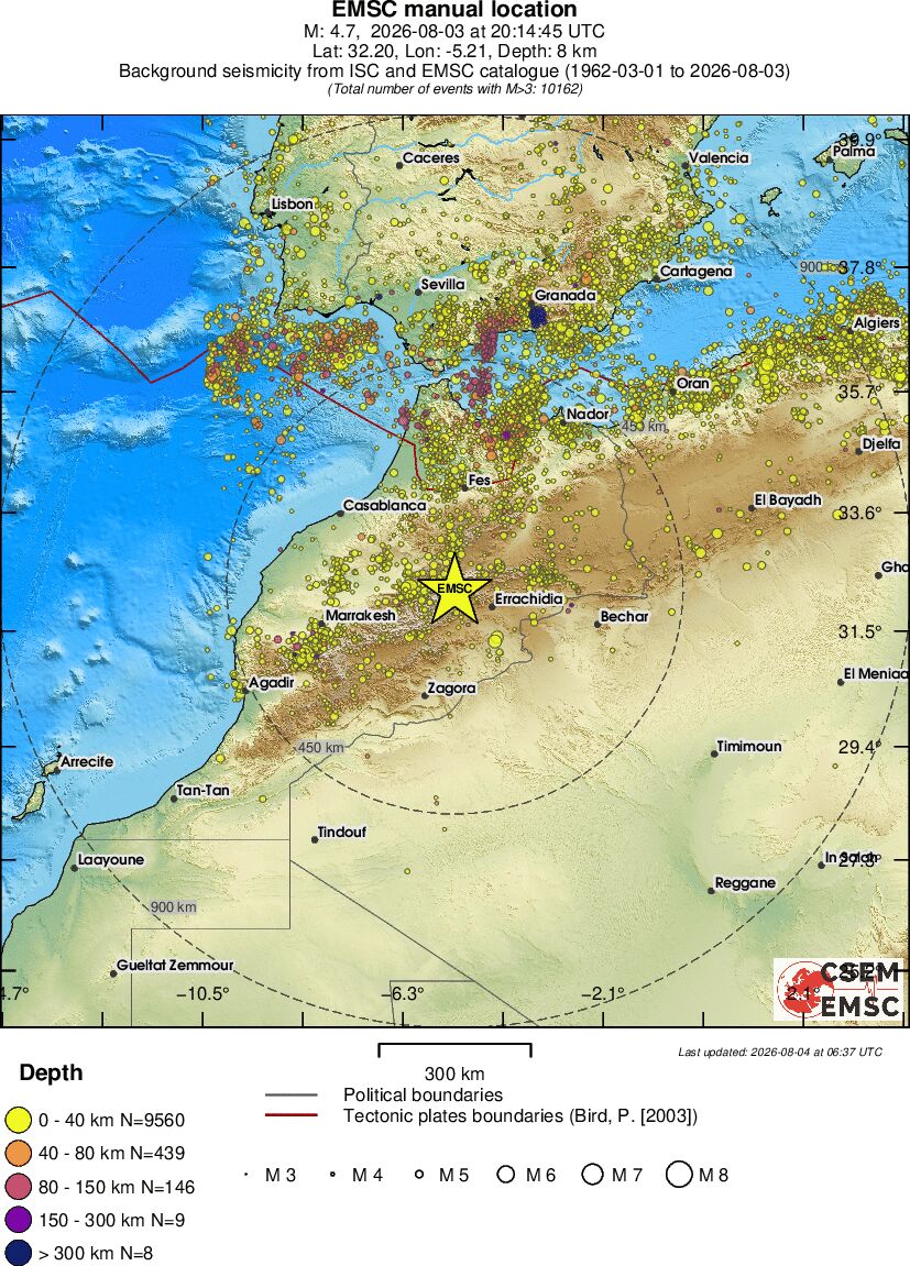 wide historical seismicity