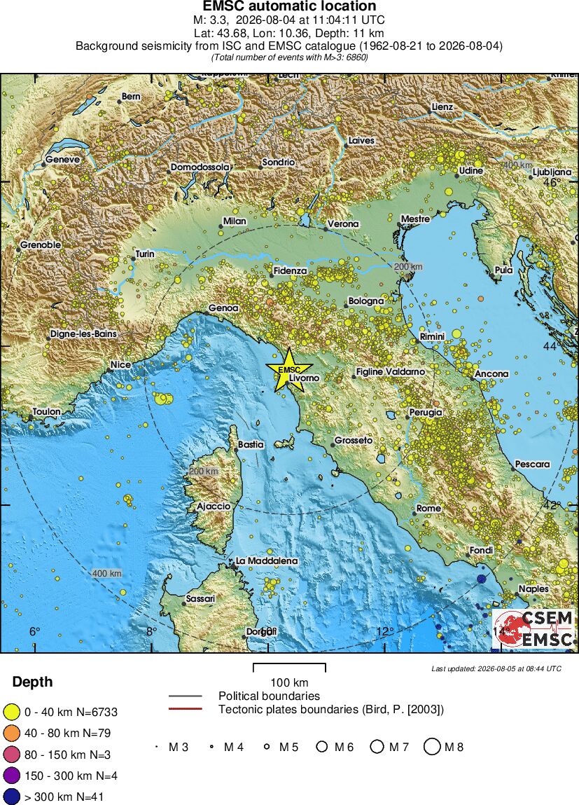 regional historical seismicity