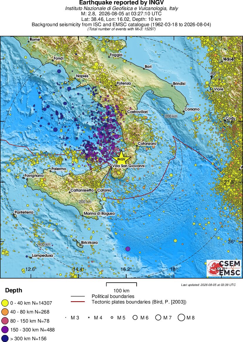 regional historical seismicity