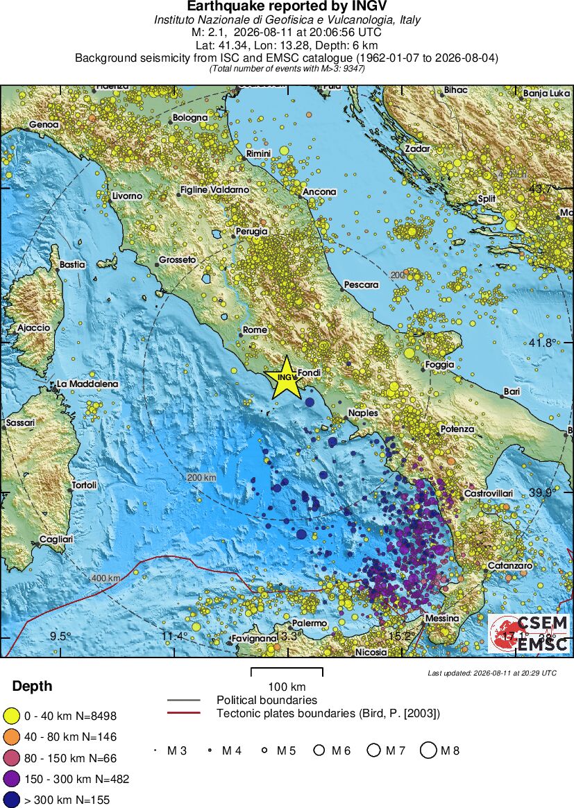 regional historical seismicity