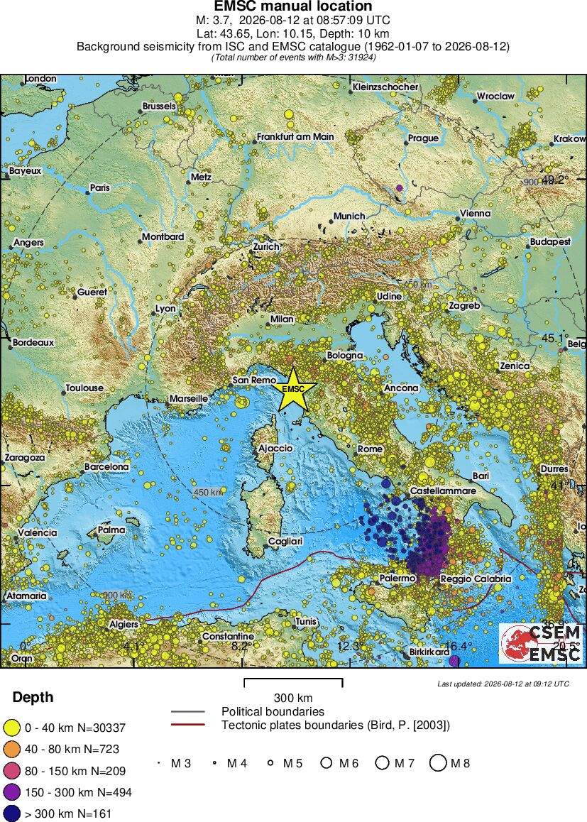 wide historical seismicity