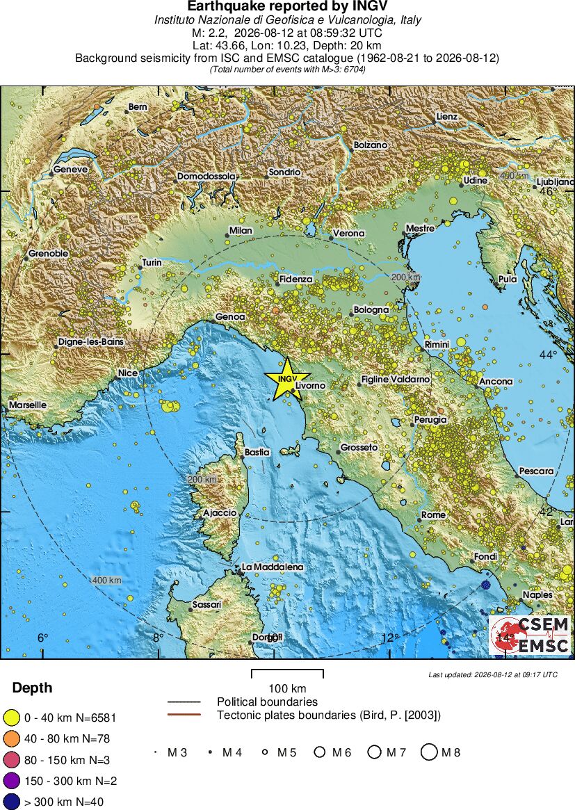 regional historical seismicity