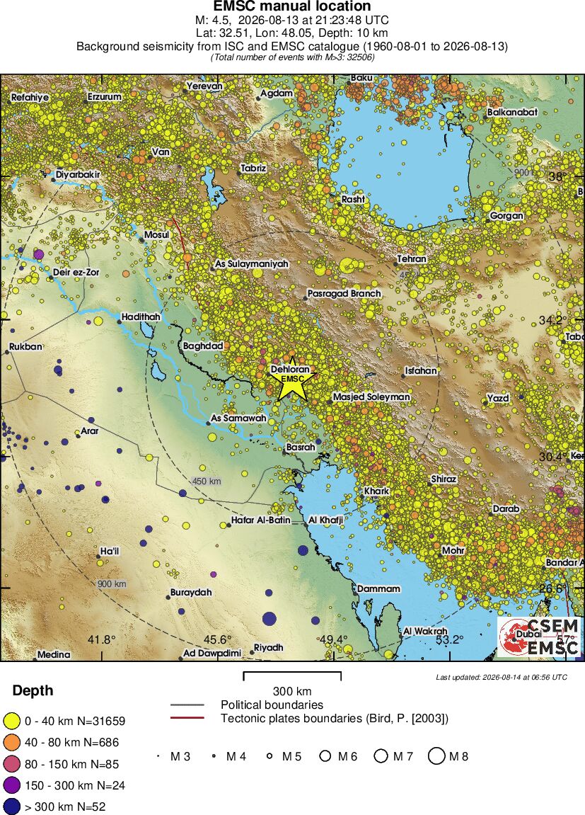 wide historical seismicity