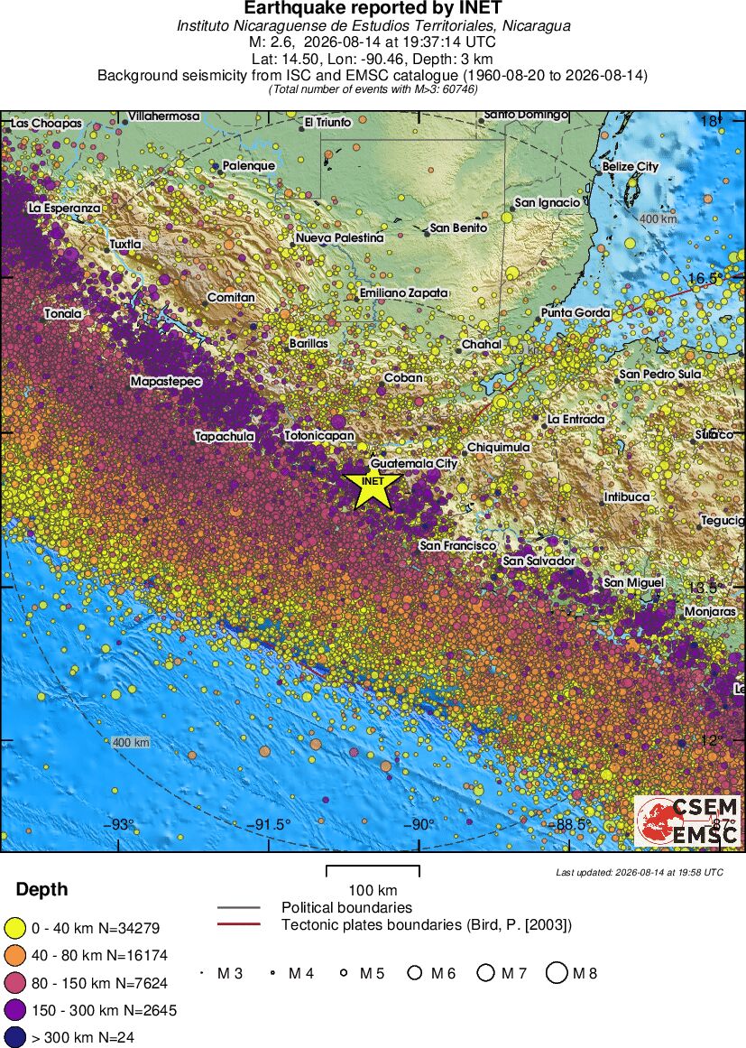 regional historical seismicity