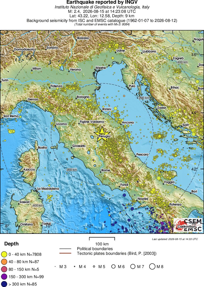 regional historical seismicity